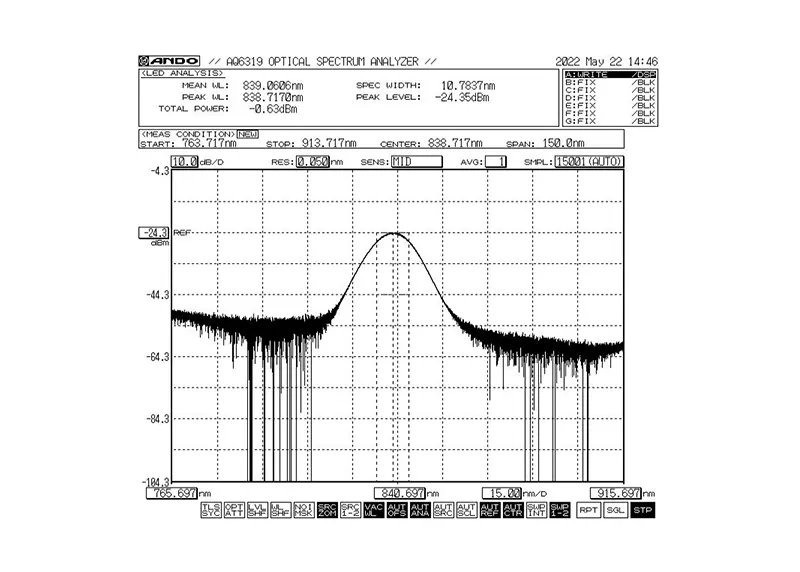 840 nm, 5 mW, 10 nm Bandbreite, SLED-Breitband-Lichtquellenmodul